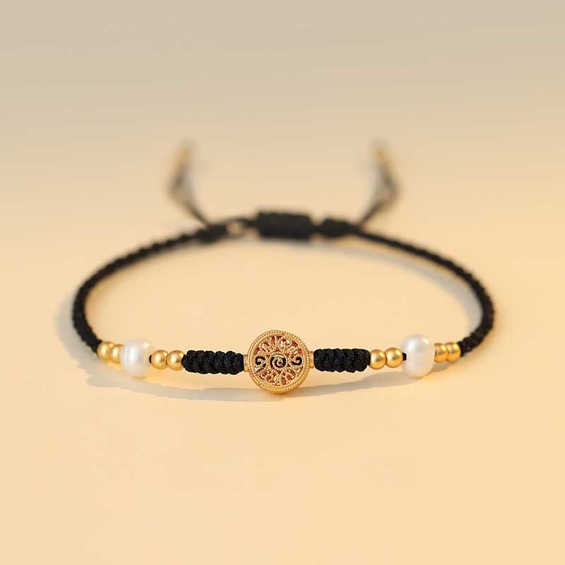 Fortune Jewel Copper Coin Fortune Tree Luck Strength Braided Bracelet