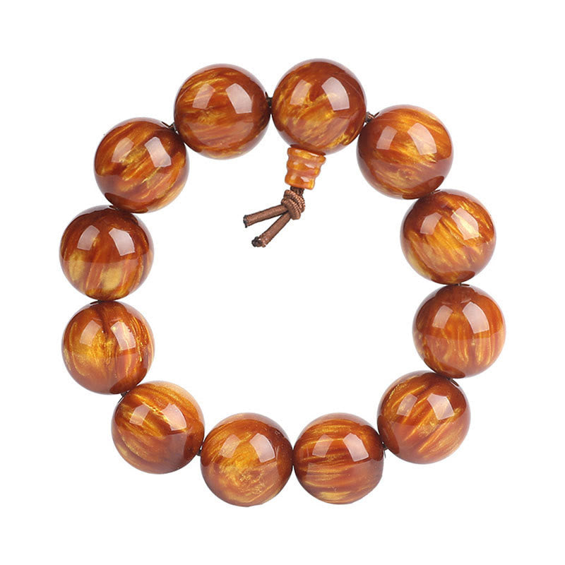 Fortune Jewel Golden Sea Willow Success Positive Bracelet Mala