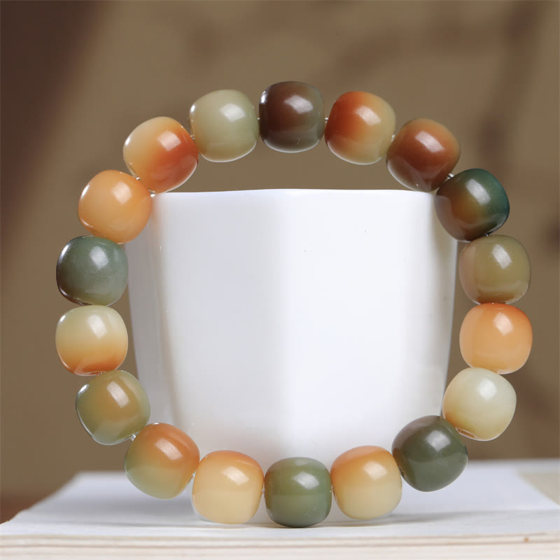 Fortune Jewel Colorful Bodhi Seed Peace Wisdom Bracelet