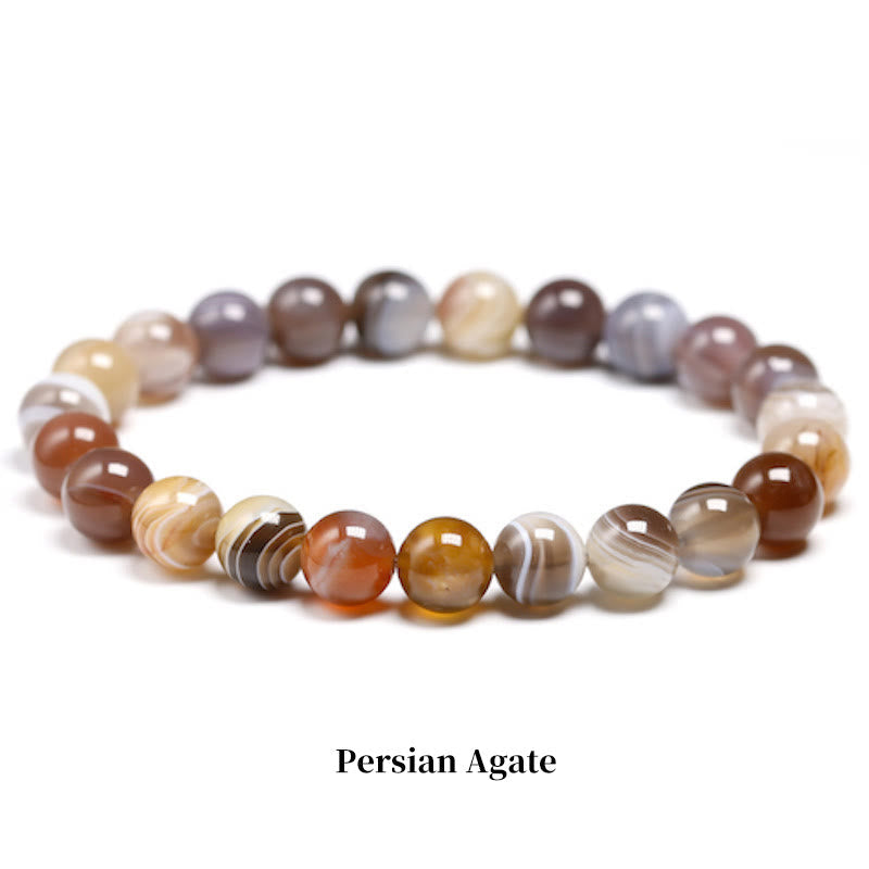 Fortune Jewel Natural Stone Quartz Healing Beads Bracelet