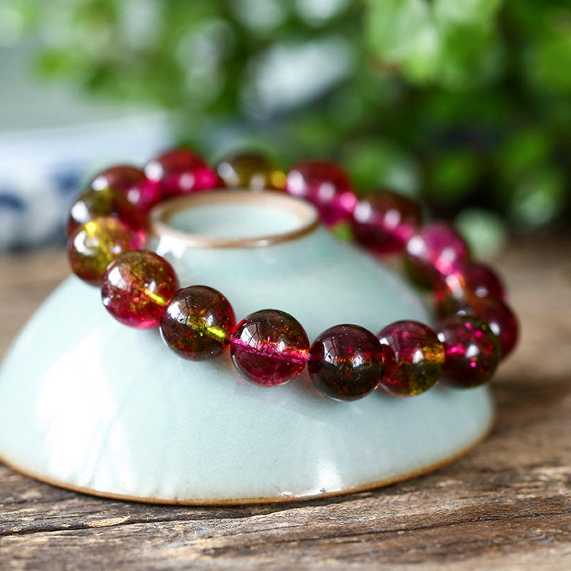Fortune Jewel Natural Tourmaline Love Wisdom Bracelet
