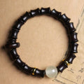 Fortune Jewel Ebony Green Sandalwood Black Rosewood Bamboo Peace Bracelet