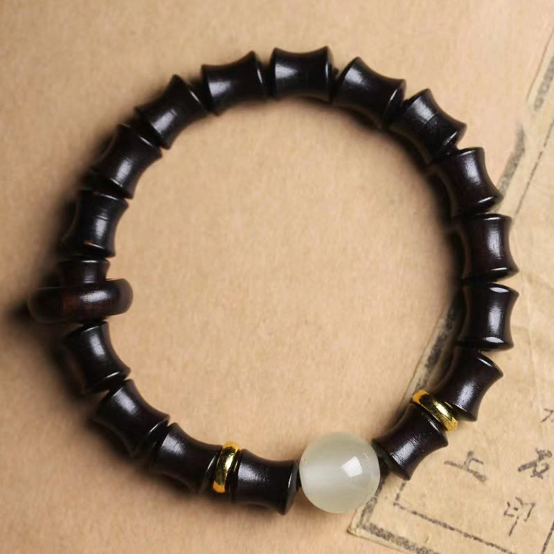 Fortune Jewel Ebony Green Sandalwood Black Rosewood Bamboo Peace Bracelet