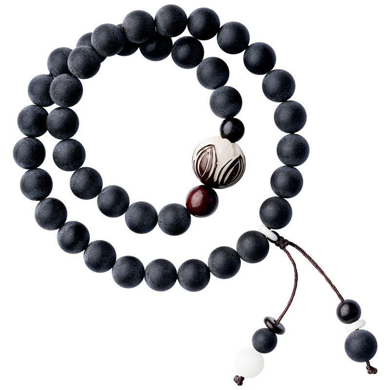 Fortune Jewel Tibetan Double Layer Cypress Bodhi Lotus Healing Bracelet