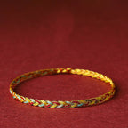 Fortune Jewel Handmade Multicolored Dragon Scale Pattern Braid String Bracelet