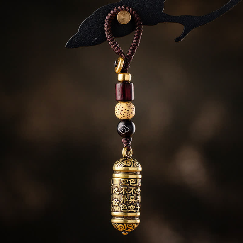 Fortune Jewel Heart Sutra Copper Key Chain