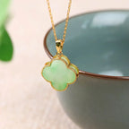 Fortune Jewel "May Luck and Joy Be With You" Jade Necklace Includes Gift Message Card Fortune Jewel