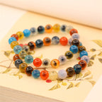 Fortune Jewel Colorful Candy Agate Healing Strength Bead Bracelet