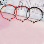 Fortune Jewel Love Heart Infinity Symbol Braided String Anklet