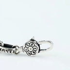Fortune Jewel Om Mani Padme Hum Double Dorje Copper Engraved Wisdom Bracelet