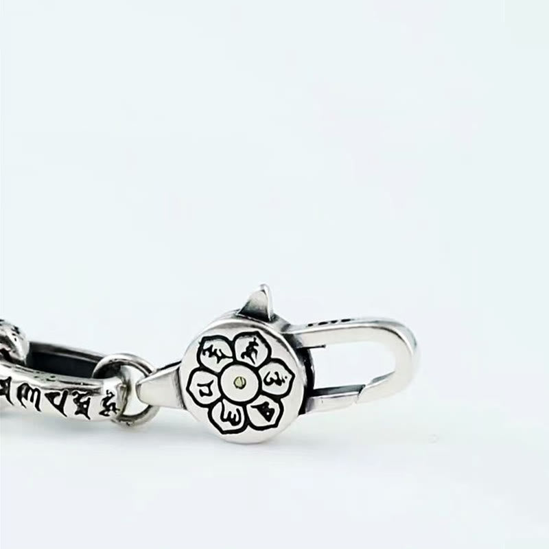 Fortune Jewel Om Mani Padme Hum Double Dorje Copper Engraved Wisdom Bracelet