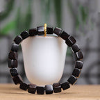 Fortune Jewel Tibetan Ebony Wood Square Beads Peace Calm Bracelet