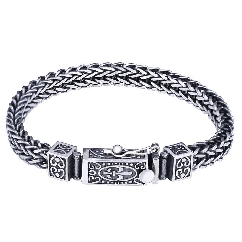 Fortune Jewel Retro Dragon Keel Braided Design Balance Healing Bracelet