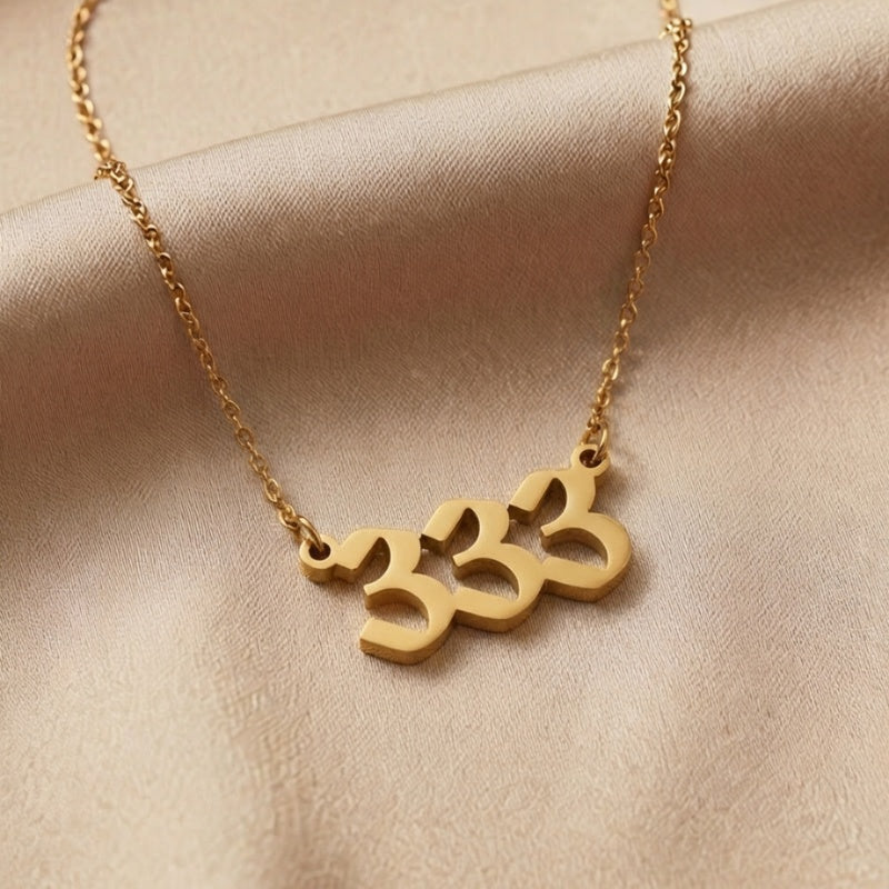 Buddha & Karma 333 Angel Number Necklace – Growth & Expansion