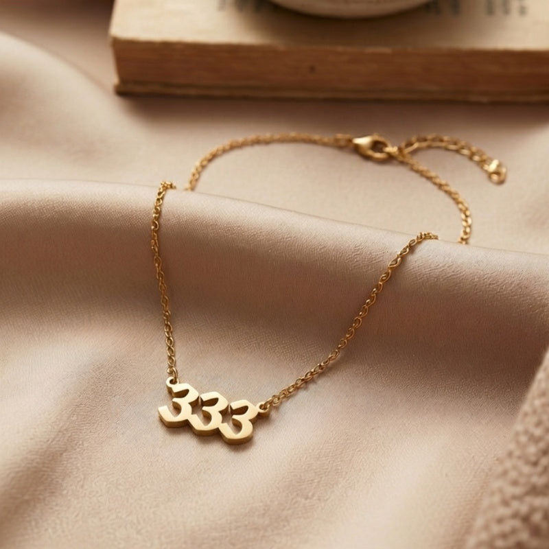 Buddha & Karma 333 Angel Number Necklace – Growth & Expansion