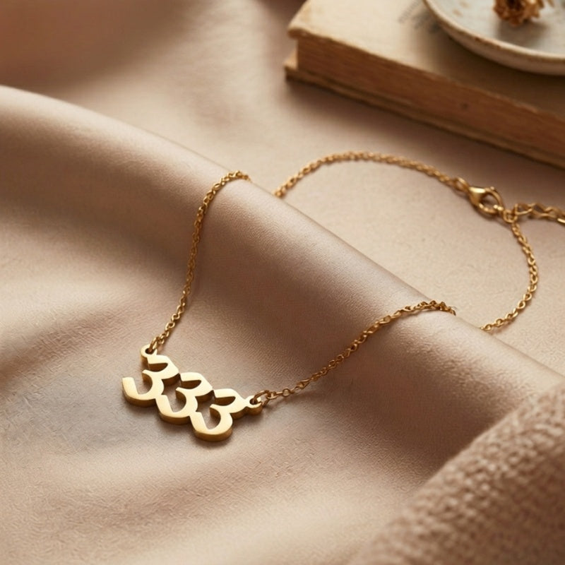 Buddha & Karma 333 Angel Number Necklace – Growth & Expansion