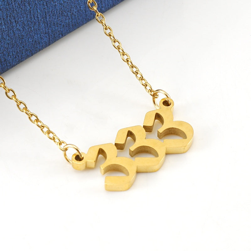 Buddha & Karma 333 Angel Number Necklace – Growth & Expansion
