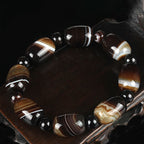Fortune Jewel Natural Sardonyx Courage Happiness Bracelet