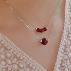 Fortune Jewel 925 Sterling Silver Cinnabar Bead Calm Blessing Necklace Pendant