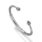 Fortune Jewel Tibetan Om Mani Padme Hum Heart Sutra Purity Cuff Bracelet