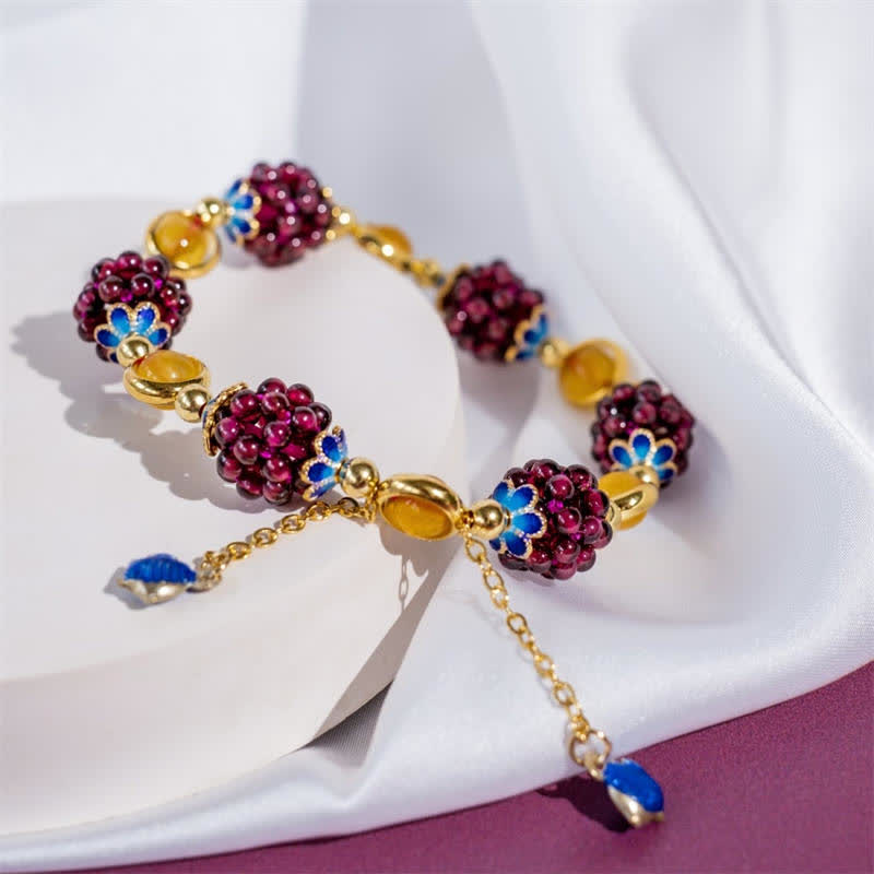 Fortune Jewel Tibetan Garnet Calm Bracelet
