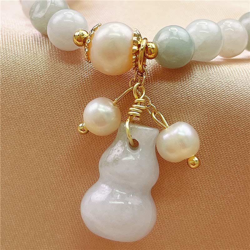 Fortune Jewel Jade Gourd Blessing Protection Charm Bracelet