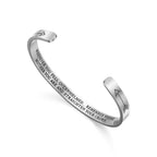 Fortune Jewel Inspirational Bracelets Personalized Gift for Her Him Engraved Mantra Cuff Bangle Crown Jewelry