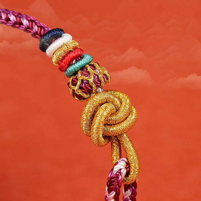 Fortune Jewel Handmade Dunhuang Colorful Rope Protection Braid String Bracelet