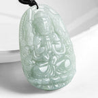 Fortune Jewel Chinese Zodiac Natal Buddha Jade Wealth Prosperity Necklace Pendant Fortune Jewel