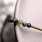 Fortune Jewel Moss Agate Copper Lucky Multilayer Bracelet