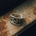 Fortune Jewel 925 Sterling Silver Bump Texture Design Protection Ring