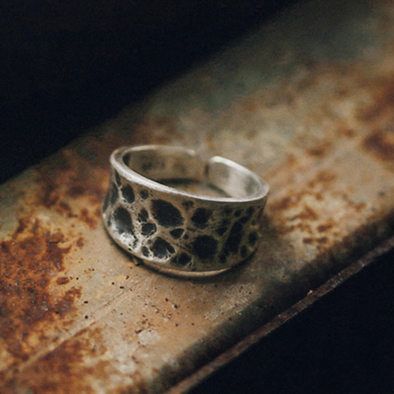 Fortune Jewel 925 Sterling Silver Bump Texture Design Protection Ring