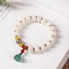 Fortune Jewel Natural Bodhi Seed Red Agate Bodhi Calm Harmony Engraved Pumpkin Bead Lotus Bracelet
