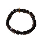 Fortune Jewel Tibetan Ebony Wood Square Beads Peace Calm Bracelet