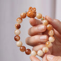 Fortune Jewel Natural Bodhi Seed Lovely Rabbit Peace Bracelet