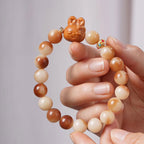 Fortune Jewel Natural Bodhi Seed Lovely Rabbit Peace Bracelet