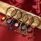 Fortune Jewel Handmade Tibetan Five God Of Wealth Dragon Scale Rope Luck Braid Bracelet