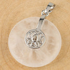 Fortune Jewel Various Crystal Amethyst Pink Crystal Lotus Healing Necklace Pendant