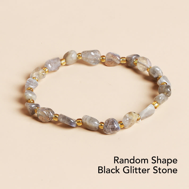 Fortune Jewel Natural Irregular Shape Stone Crystal Meditation Balance Bracelet