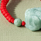 Fortune Jewel Handmade Natural Jade PiXiu Protection King Kong Knot Braided String Bracelet