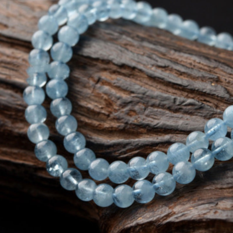 Fortune Jewel Natural Aquamarine Peace Healing Bracelet