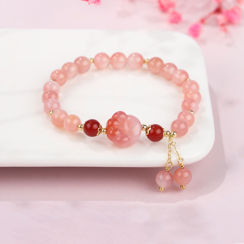 Fortune Jewel Natural Yanyuan Agate Cat Claw Paw Positive Bracelet