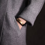 Fortune Jewel Vintage Handmade Texture Copper Brass Leather Wealth Bracelet Bangle