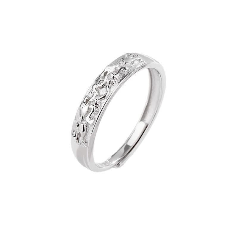 Fortune Jewel 925 Sterling Silver PiXiu Balance Adjustable Couple Ring