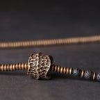 Fortune Jewel Vintage Lava Rock Brass Copper Healing Multilayered Bracelet