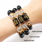 Fortune Jewel Chinese Zodiac Feng Shui Obsidian Five-Element Wealth Porsperity Bracelet