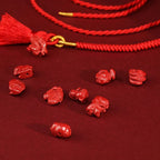 Fortune Jewel Natural Cinnabar Dragon Blessing Red String Belly Chain