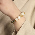 Fortune Jewel Natural Green Sandalwood Bodhi Seed Cat Paw Claw Cure Bracelet
