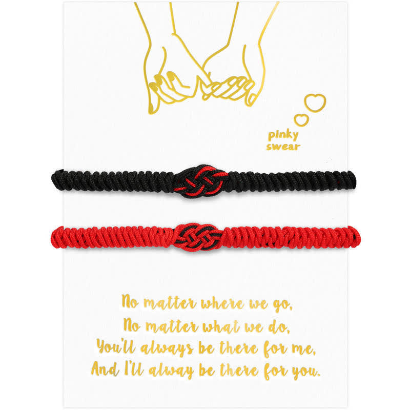 Fortune Jewel 2Pcs Tibetan Luck Chinese Knot Protection String Bracelet