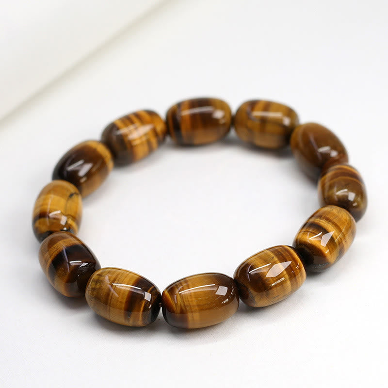 Fortune Jewel Natural Tiger Eye Stone Integrity Willpower Bracelet